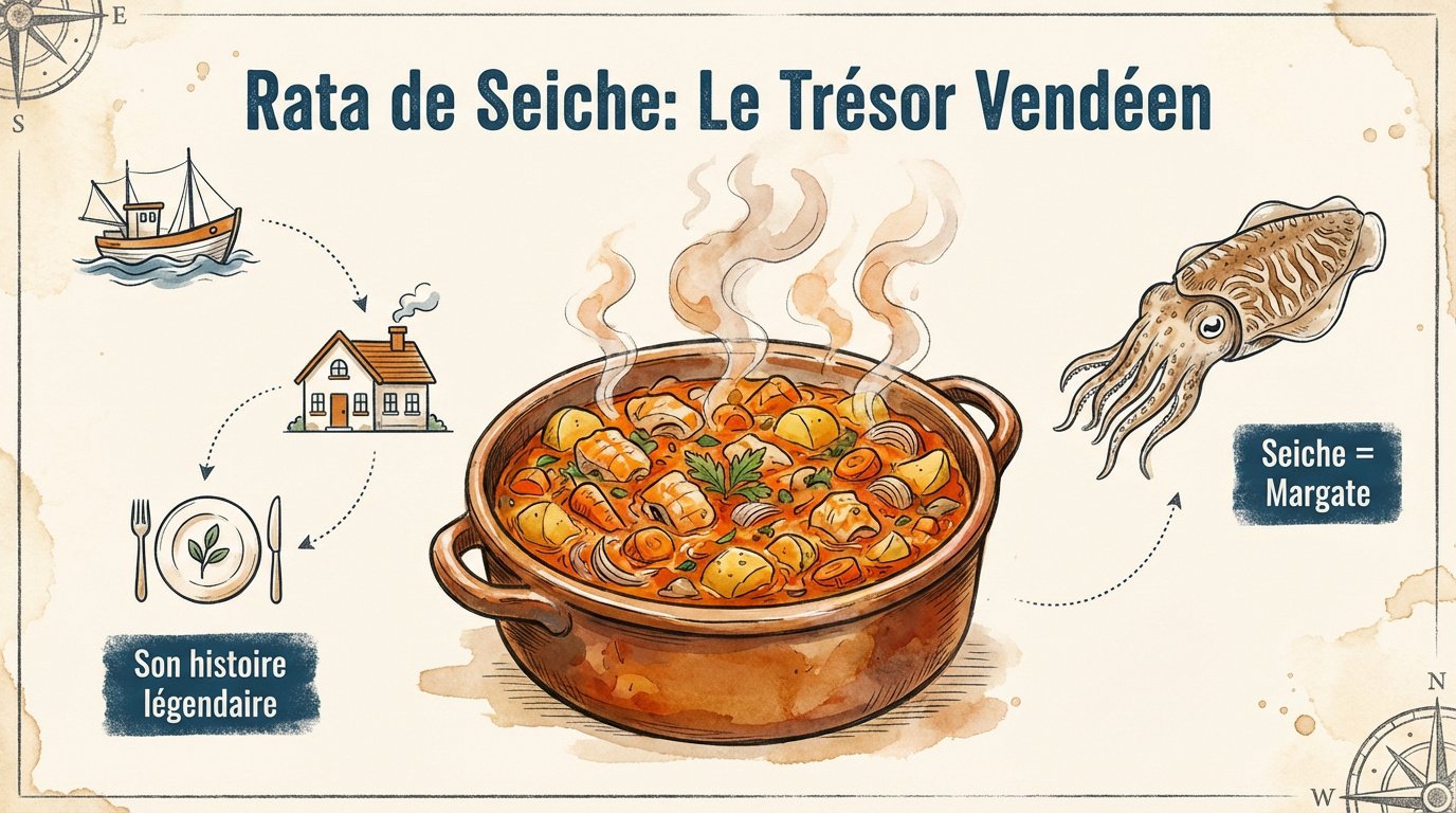Un savoureux rata de seiche traditionnel mijoté en cocotte