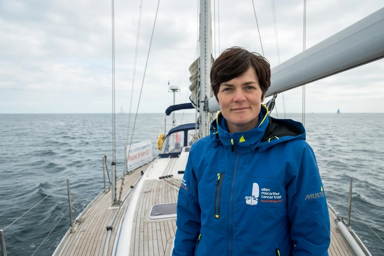 Elen MacArthur sur son voilier