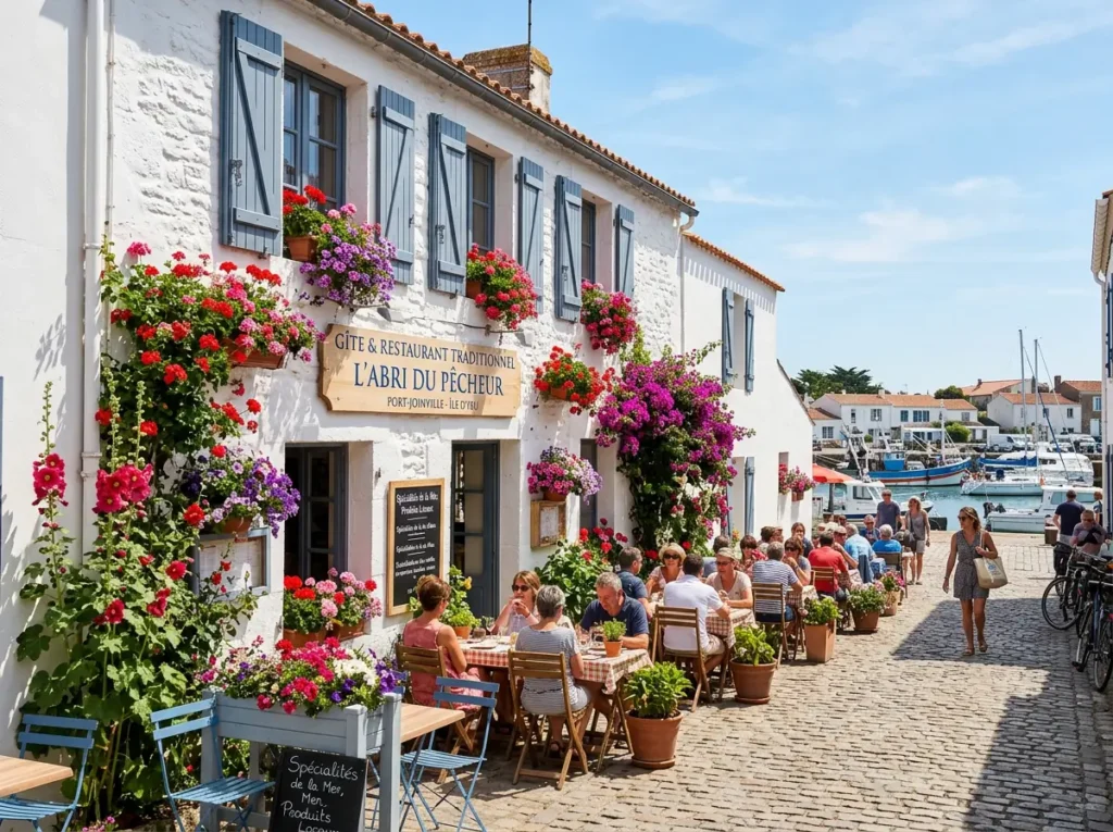 hébergement gîte restaurant île d'Yeu Port-Joinville Vendée