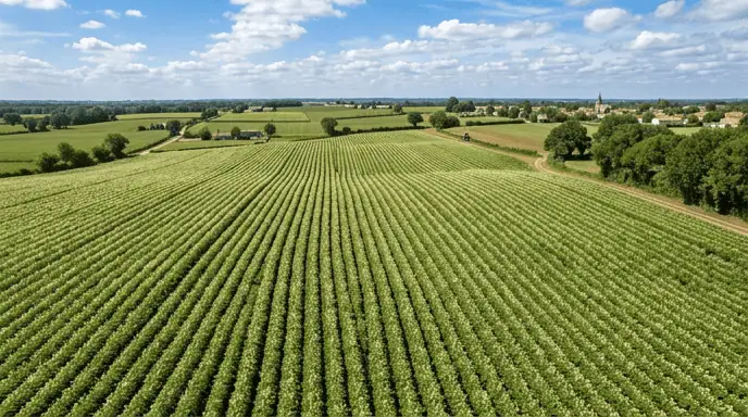 culture mogette de Vendée champ haricots blancs