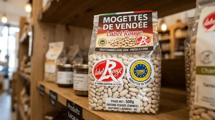 label rouge IGP mogette de Vendée sachet