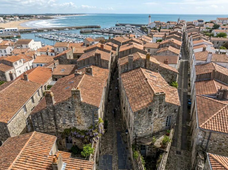 rue de lEnfer aux Sables-dOlonne vue de dessus, ruelle étroite