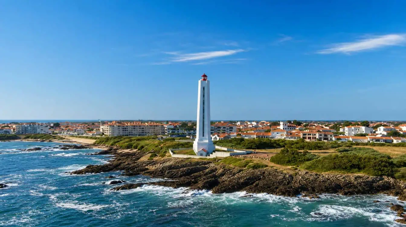 Le phare de lArmandèche aux Sables-dOlonne face à locéan Atlantique (1)